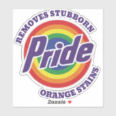 Gay Pride Anti-Trump Anti-Maga Rainbow Sticker (Vel)