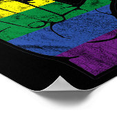 Gay Pride ASL-gebarentalen LGBT Deaf Awareness M Poster (Hoek)