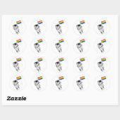 Gay Pride Astronaut T-shirt Ronde Sticker (Vel)