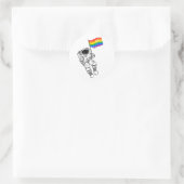 Gay Pride Astronaut T-shirt Ronde Sticker (Tas)