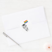 Gay Pride Astronaut T-shirt Ronde Sticker (Envelop)