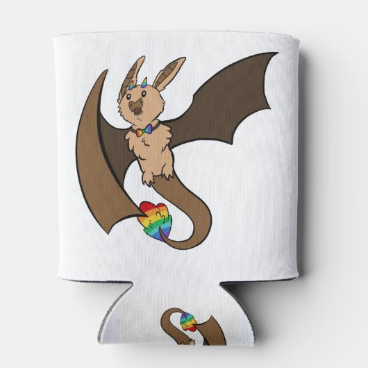 Gay Pride Bat Dragon Blikjeskoeler (Achterkant)