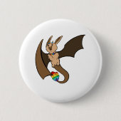 Gay Pride Bat Dragon Ronde Button 5,7 Cm (Voorkant)