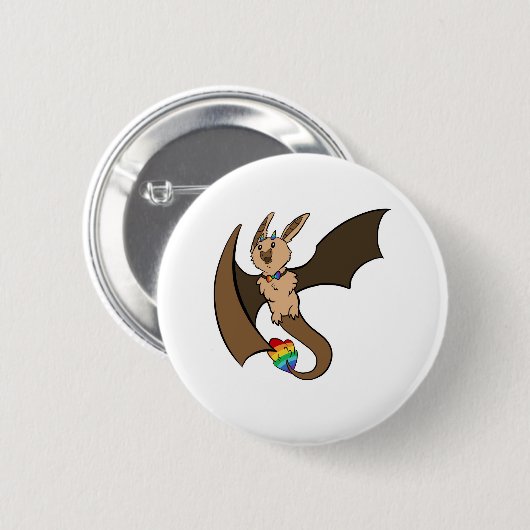 Gay Pride Bat Dragon Ronde Button 5,7 Cm (Voorkant /achterkant)