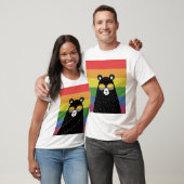 Gay Pride Beer met regenboogbril T-shirt (Unisex)