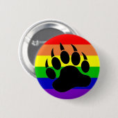 Gay Pride Beer Paw Ronde Button 5,7 Cm (Voorkant /achterkant)