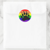 Gay Pride Beer Paw Ronde Sticker (Tas)
