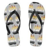 Gay Pride Beer Strepen Bruin Zwart Teenslippers (Voetbed)