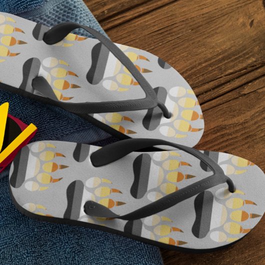 Gay Pride Beer Strepen Bruin Zwart Teenslippers