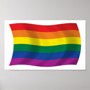 Gay Pride Beweging Vlag Poster Print