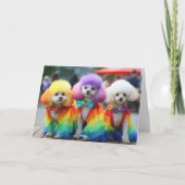 Gay Pride Bichon Frisse honden Kaart (Achterkant)