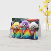 Gay Pride Bichon Frisse honden Kaart (Gele Bloem)