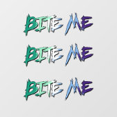 Gay Pride Bite Me Raamsticker (Vel)