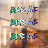 Gay Pride Bite Me Raamsticker (Vel 2)