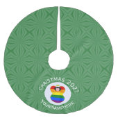 Gay Pride Black Hair Angel Kerstvlag Persoonlijk Kerstboom Rok (Voorkant)