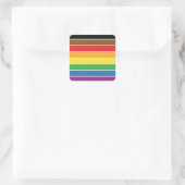 Gay Pride - BLM Gay Pride Flag - Regenboogstreep Vierkante Sticker (Tas)