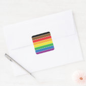 Gay Pride - BLM Gay Pride Flag - Regenboogstreep Vierkante Sticker (Envelop)