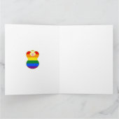 Gay Pride Blonde Engel Kerstvlag Gepersonaliseerd Kaart (Binnen)