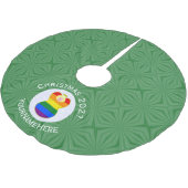 Gay Pride Blonde Engel Kerstvlag Gepersonaliseerd Kerstboom Rok (Gekanteld)