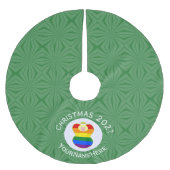 Gay Pride Blonde Engel Kerstvlag Gepersonaliseerd Kerstboom Rok (Voorkant)