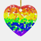 Gay Pride Bokeh Flag ornament (Voorkant)