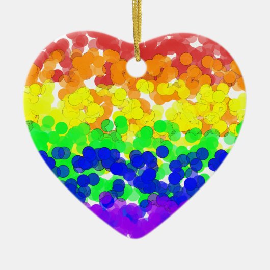 Gay Pride Bokeh Flag ornament (Voorkant)