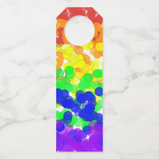 Gay Pride Bokeh Vlag Flessenhanger (Voorkant)