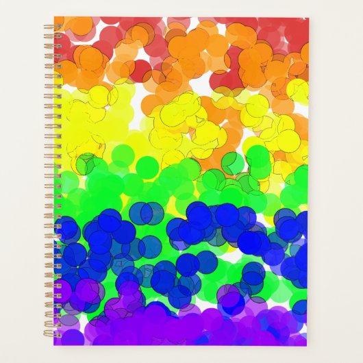 Gay Pride Bokeh Vlag Planner (Voorkant)