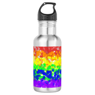 Gay Pride Bokeh Vlag Waterfles