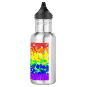 Gay Pride Bokeh Vlag Waterfles (Rechts)