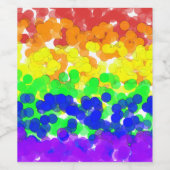 Gay Pride Bokeh Vlag Wijn Etiket (Enkel label)