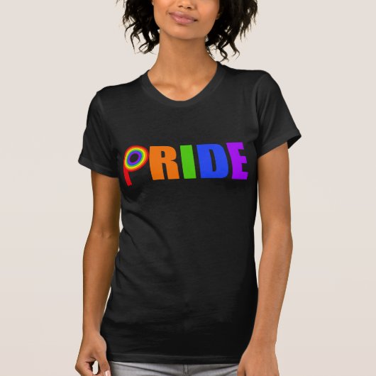 Gay Pride Bold Beauful Rainbow Letters T-shirt (Voorkant)