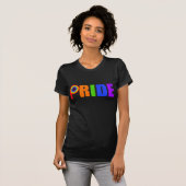 Gay Pride Bold Beauful Rainbow Letters T-shirt (Voorkant volledig)
