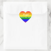 Gay Pride Born op deze manier regenboogvlag Hart Sticker (Tas)