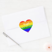 Gay Pride Born this way Regenboog vlag Hart Sticker (Envelop)