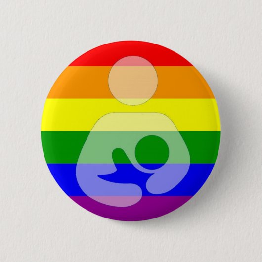 Gay Pride Borstvoeding/Verpleegkunde Ronde Button 5,7 Cm (Voorkant)
