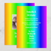 Gay Pride bruiloft foto-uitnodiging Kaart (Voorkant / Achterkant)
