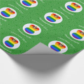 Gay Pride Bruine Huid Engel Kerstvlag Persoonlijk Cadeaupapier (Hoek)