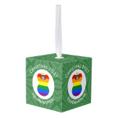 Gay Pride Bruine Huid Engel Kerstvlag Persoonlijk Decoratie (Achter hoekig)