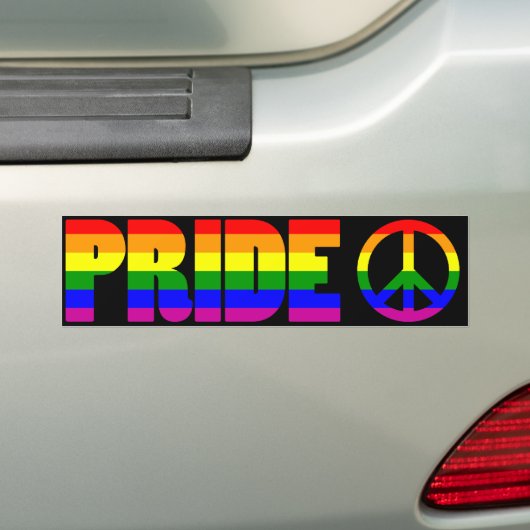 Gay Pride Bumpersticker (Op auto)