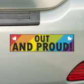 Gay Pride Bumpersticker (Op auto)