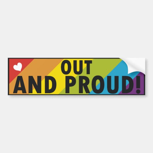 Gay Pride Bumpersticker (Voorkant)