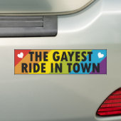 Gay Pride Bumpersticker (Op auto)