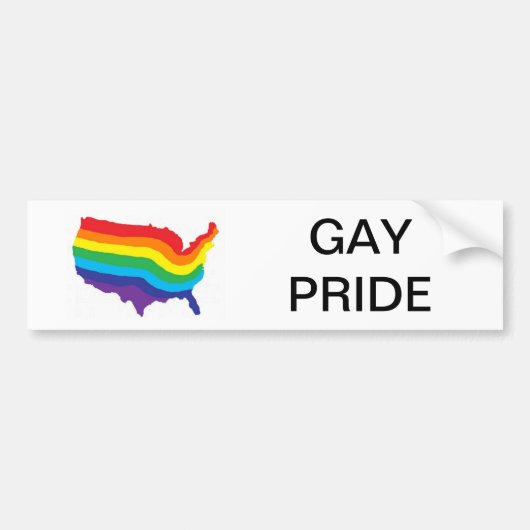 GAY PRIDE BUMPERSTICKER (Voorkant)