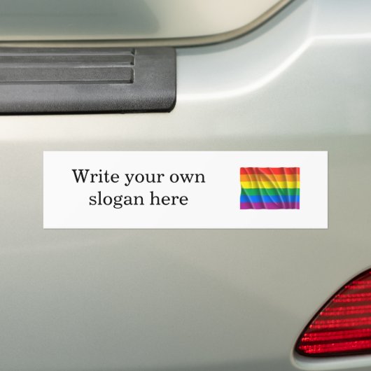 Gay Pride Bumpersticker (Op auto)