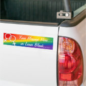 Gay Pride Bumpersticker Custom Rainbow Love Gifts (Op Truck)