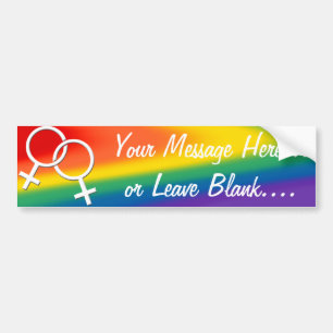 Gay Pride Bumpersticker Custom Rainbow Love Gifts