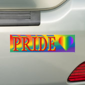 Gay Pride Bumpersticker Rainbow Love Sticker (Op auto)
