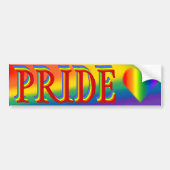 Gay Pride Bumpersticker Rainbow Love Sticker (Voorkant)