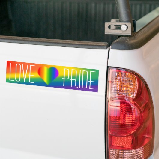 Gay Pride Bumpersticker Rainbow Love Stickers (Op Truck)
